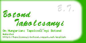 botond tapolcsanyi business card